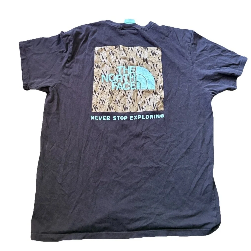 The North Face Shirt Mens L Brown Box‎ Logo Graphic Tee Outdoor